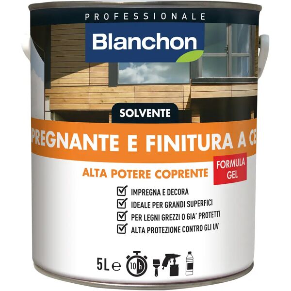 tecnomat impregnante e finitura solvente blanchon 5 l formula gel incolore 16 m² con 1 l