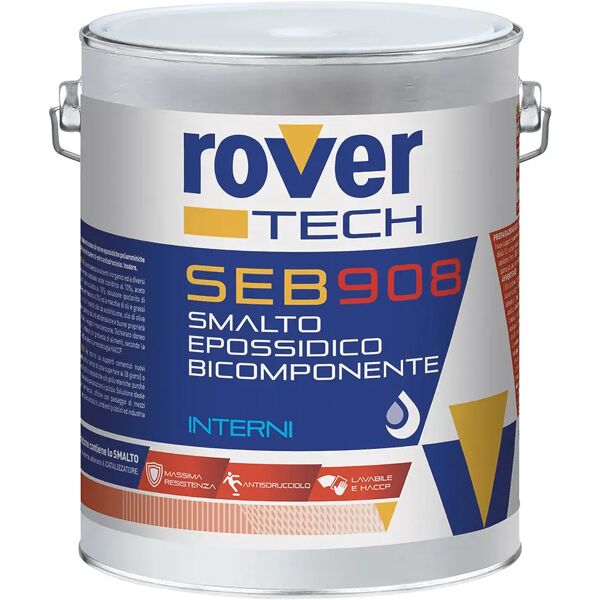 rovertech smalto acqua epossidico  1+3 l seb908 bicomponente rosso ossido 6-8 m² con 1 l