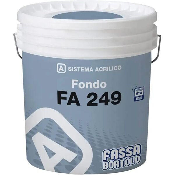 fassa fondo fissativo acrilico fa 249  5 l acqua interno esterno 25 m² con 1 l da diluire