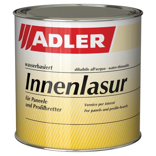 adler_vernici vernice interni acqua adler 2,5 l innenlasur noce 10-12 m² con 1 l