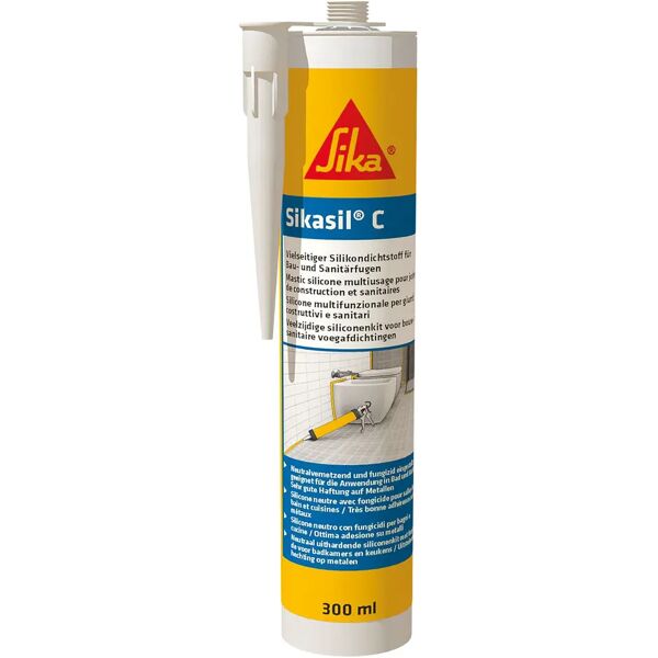 sika silicone neutro  per serramenti bianco 300 ml