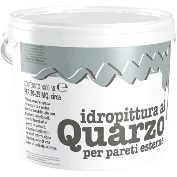 cipir idropittura al quarzo  4 l bianco per esterno 4-6 m² con 1 l a 2 mani