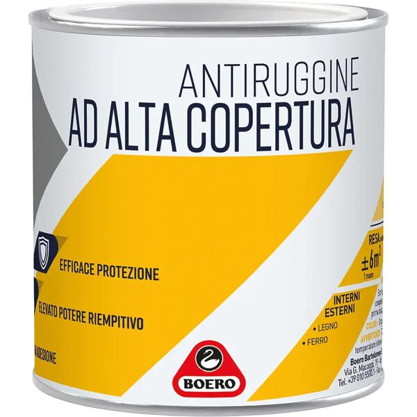 boero antiruggine alta copertura  arancio 2,5 l ferro e legno 9-11 m² con 1 l