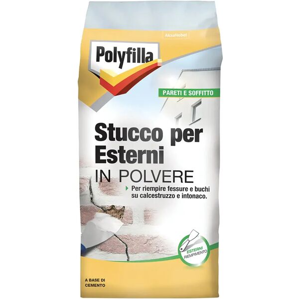 polyfilla stucco in polvere  5 kg bianco per esterno