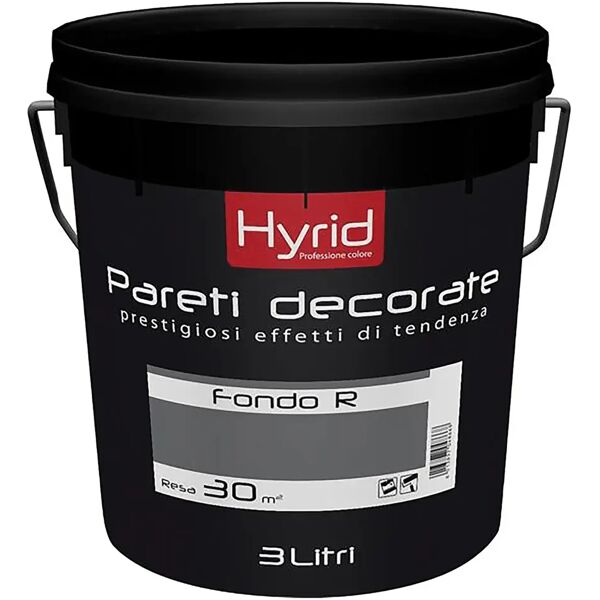 hyrid by covema fondo ruvido hyrid 3 l per preparazione murale di pareti decorate 5 m² con 1 l a 2 mani