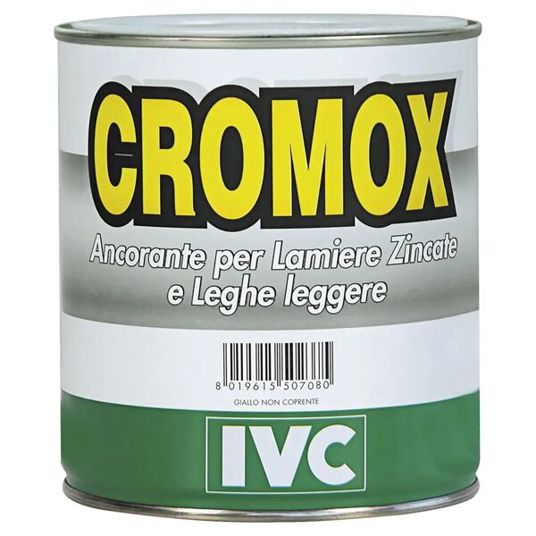 ivc fondo ancorante cromox  per lamiere zincate 2,5 l giallo 10-12 m² con 1 l