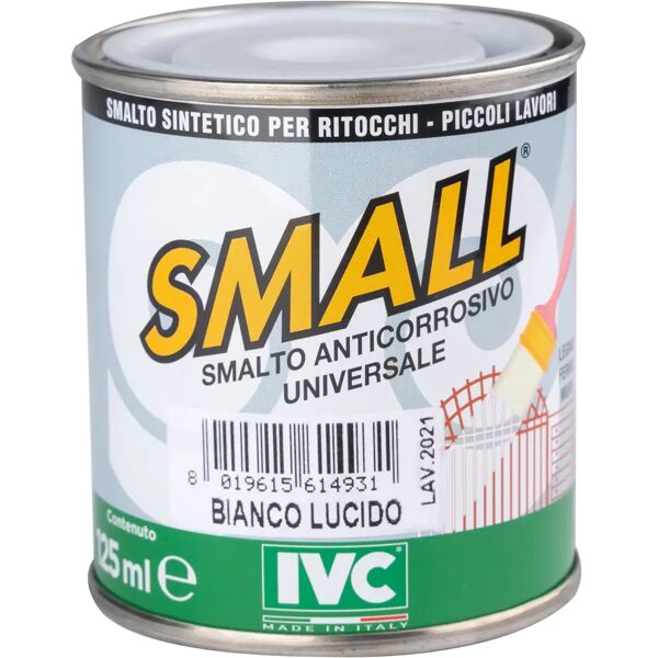 tecnomat smalto sintetico ritocco universal small bianco lucido 125 ml anticorrosivo 12 m² con 1 l