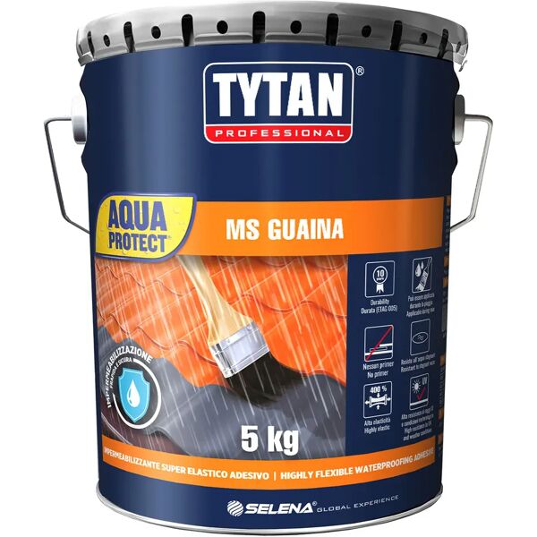 tytan guaina liquida  ms aqua block 5 kg terracotta spessore 3 mm 3 kg con 1 m² verniciabile