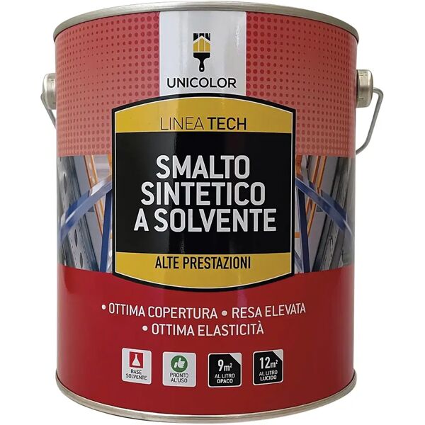 unicolor smalto sintetico lucido  verde vittoria 2,5 l antiruggin 12-14 m² con 1 l