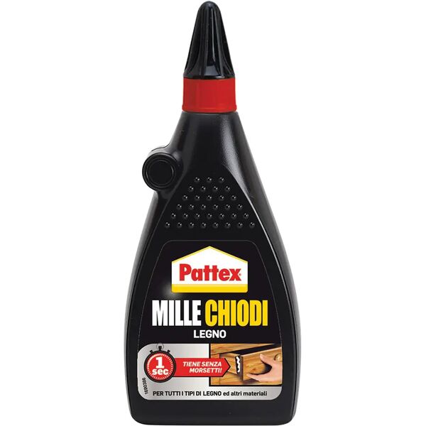 pattex millechiodi legno  200 g adesivo di montaggio base acqua trasparente