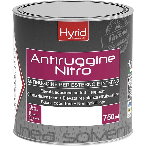 hyrid by covema fondo antiruggine covema nitro 0,75 l grigio chiaro