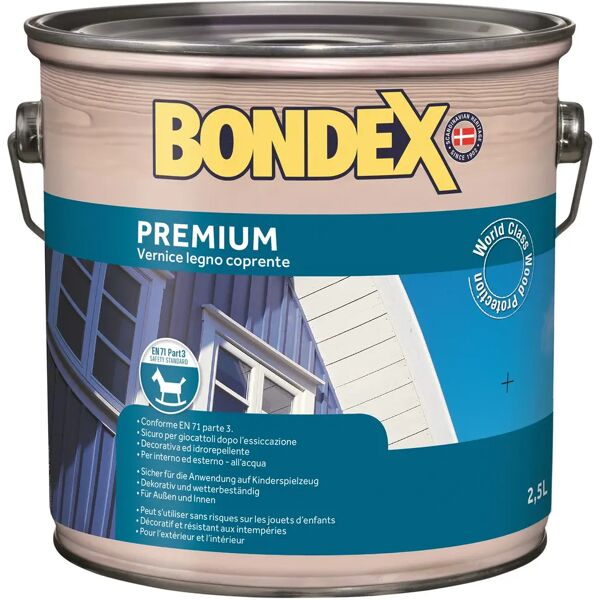 bondex vernice  premium 2,5l castagno acqua 2,5 l castagno resa 8-10 m²/l pronto uso