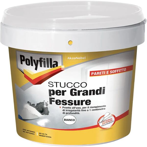 polyfilla stucco grandi fessure in pasta  1 kg bianco per esterno ed interno