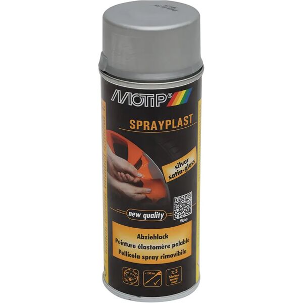 motip pellicola rimovibile spray  400 ml sprayplast silver semilucid 0,5-1 m² con 1 l - 5 mani