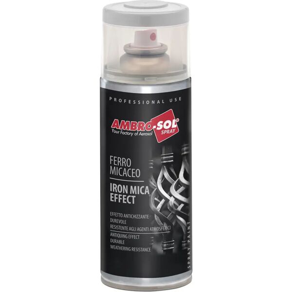 ambrosol smalto spray  ferromicaceo grigio forgia 400 ml 5 m² con 1 l