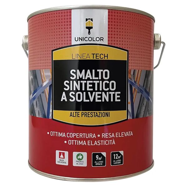 unicolor smalto sintetico opaco  verde vittoria 2,5 l antiruggine 12-14m² con 1 l