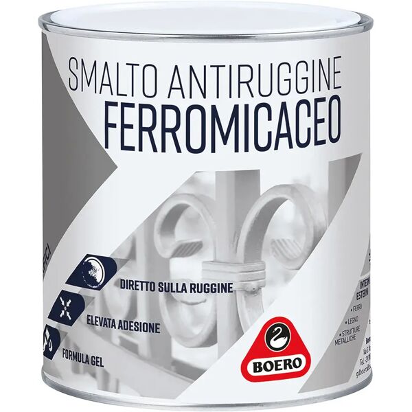 boero smalto antiruggine gel  grigio chiaro grana fine 2,5 l ferromicaceo 9-11 m² x 1 l