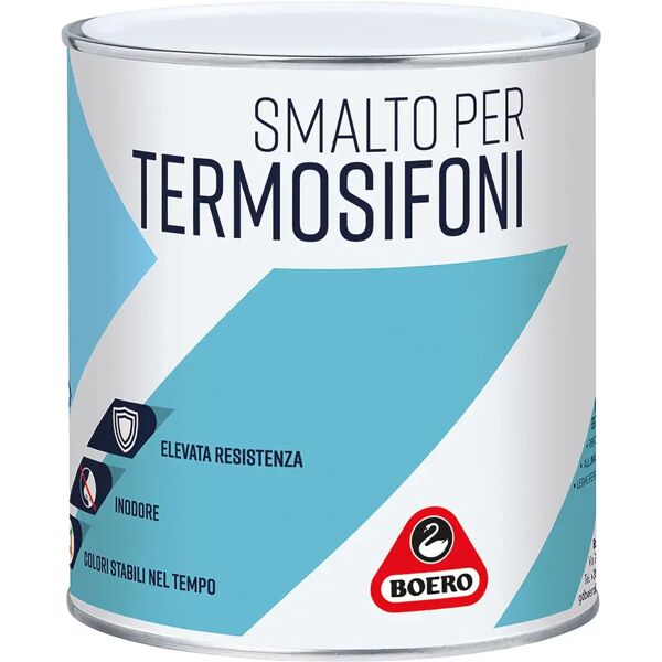 boero smalto acqua per termosifoni  2,5 l bianco pronto uso 10-12 m² con 1 l