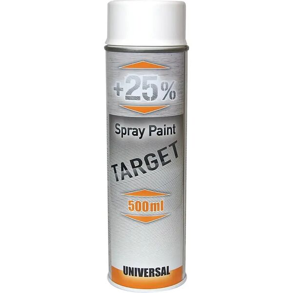 motip smalto spray sintetico  target ral9010 bianco puro lucido 500 ml 2,5-3,5 m² con 1 l