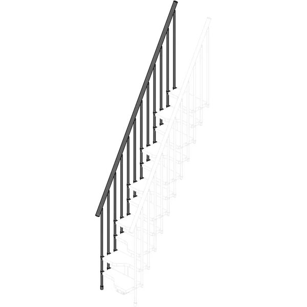 tecnomat ringhiera esterna per scala mini 11 gradini acciaio bianco legno in faggio sbiancato