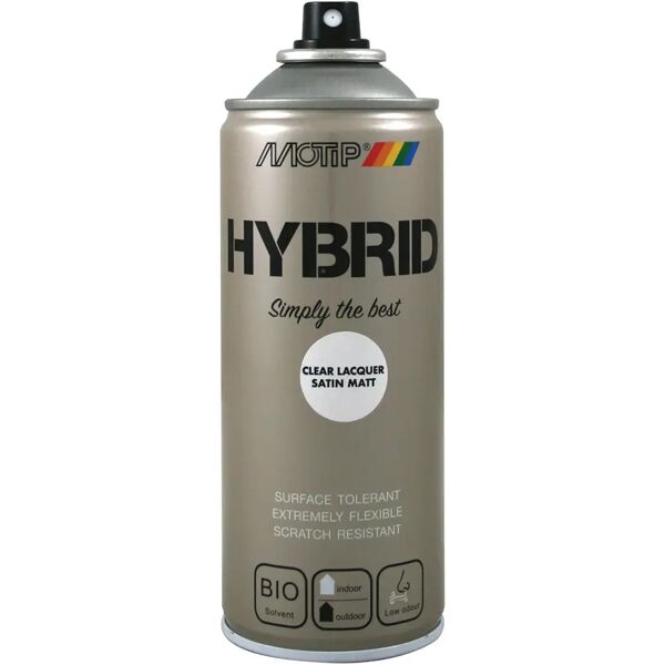 motip vernice spray hybrid  trasparente opaco 45 gloss 400 ml 2,5 - 3,5 m² con 1 l