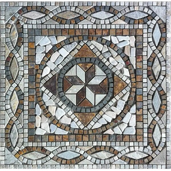 arna rosone mosaico 66x66x0,7 cm pietra