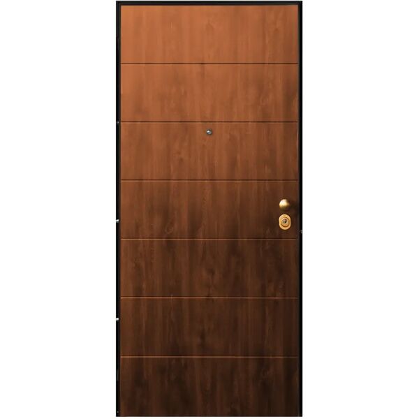 tecnomat porta blindata secure noce classe 3 apertura spinta a sinistra 210x80 cm (hxl)