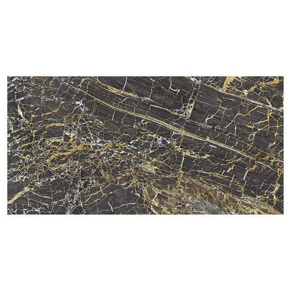 tecnomat pavimento interno black golden lucido  60x120x1,05 cm rettificato gres porcellanato