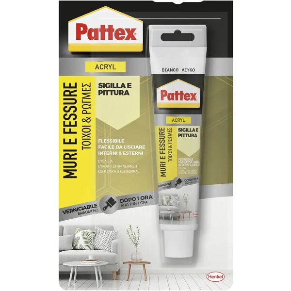 pattex silicone acrilico muri e fessure  bianco 50 ml