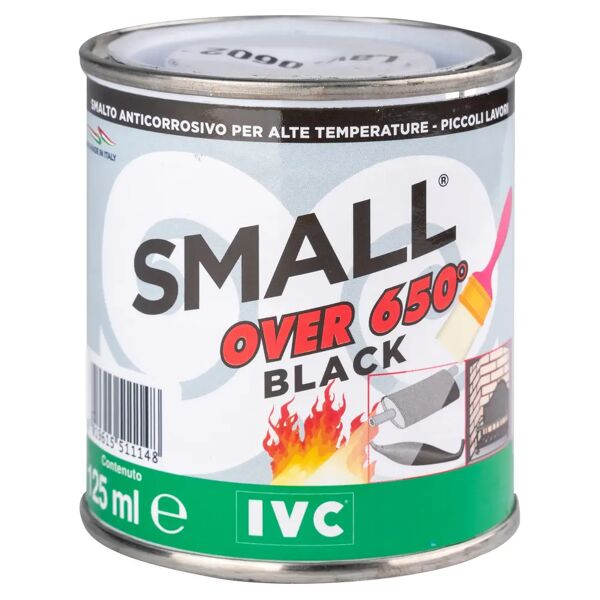 ivc smalto anticorrosivo  small over 650° 125 ml nero stufe e forni alte temperature