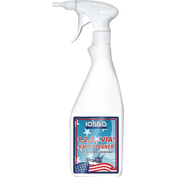 iosso detergente  1 2 3 via! 750 ml raft cleaner per gommoni rinnovatore