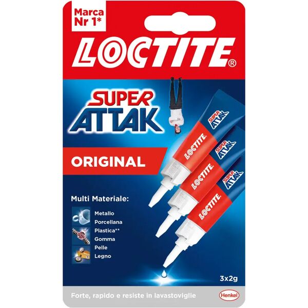 loctite superattak minitrio  3x2g adesivo universale istantaneo per materiali diversi