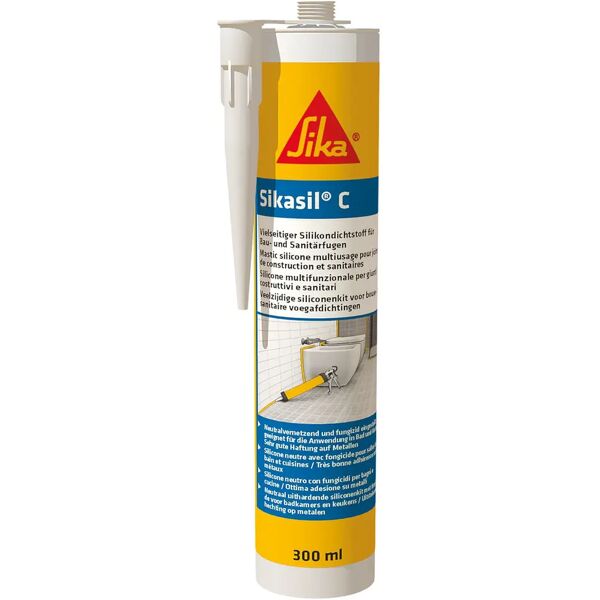 sika silicone neutro  per serramenti grigio 300 ml