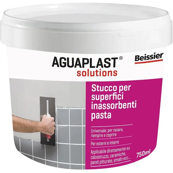 aguaplast stucco superfici inassorbenti  pasta grigio 750ml spessori fino a 10mm interno esterno