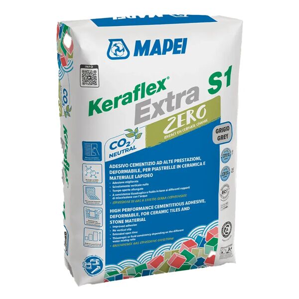 tecnomat colla keraflex extra s1 zero grigio 25 kg mapei