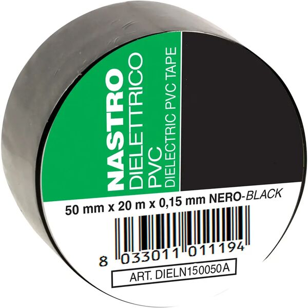 facot nastro adesivo pvc isolante altezza 5 cm lunghezza 20 m nero