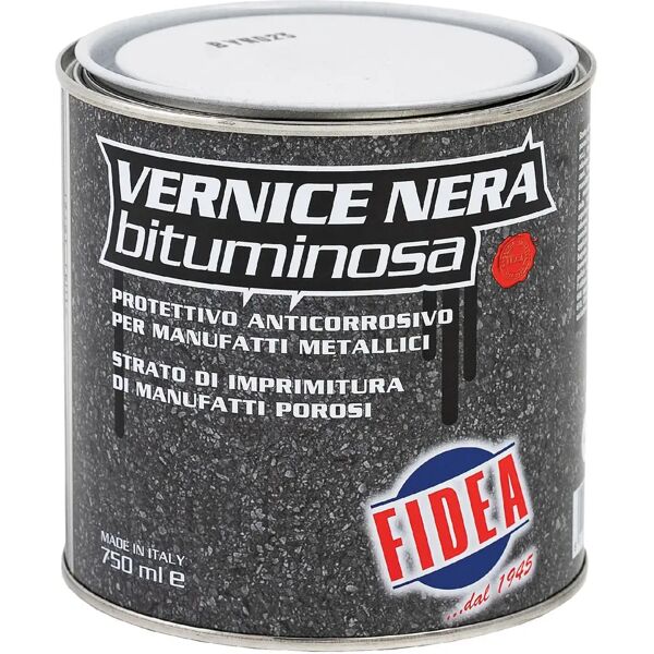 fidea vernice nera bituminosa  750 ml protettivo anticorrosivo per esterni 10 m² con 1 l