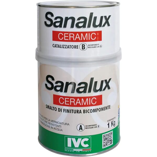 tecnomat smalto ceramica sanalux hex bianco 1 kg bicomponente 7-8 m²  con 1 kg pronto uso