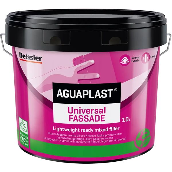 aguaplast stucco leggero  10 l per rasature in esterno grigio pronto uso