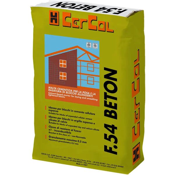 tecnomat adesivo rasante bianco f.54 beton 25 kg per blocchi cemento,argilla silicato di calcio rei 180