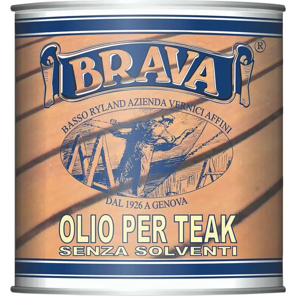 brava olio all'acqua  750 ml per teak  senza solventi 10-15 m² con 1 l da diluire