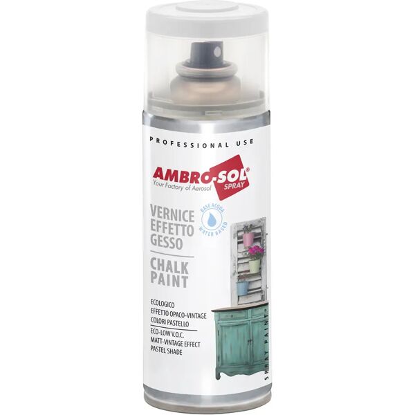 ambrosol smalto spray  effetto gesso cera protettiva 400 ml 5 m² con 1 l