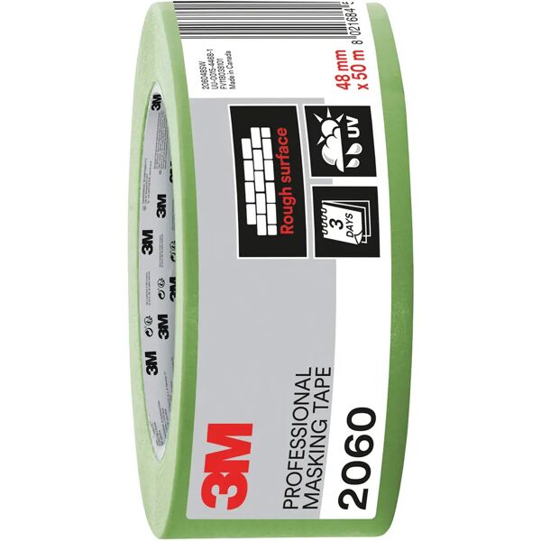 3m nastro mascheratura  2060 48mm x 50m verde adesione molto alta ideale anche all'esterno