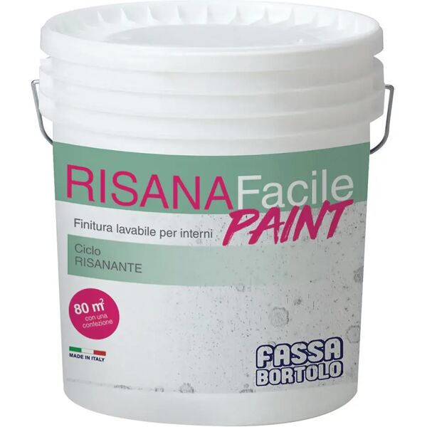 tecnomat idropittura lavabile igienizzante fassa 10 l risana facile bianca 4 m² con 1 l a 2 mani