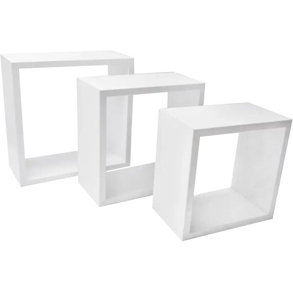 tecnomat tris cubo bianco34x34-30x30-26x26cm(hxl)profondita 15,5 cm