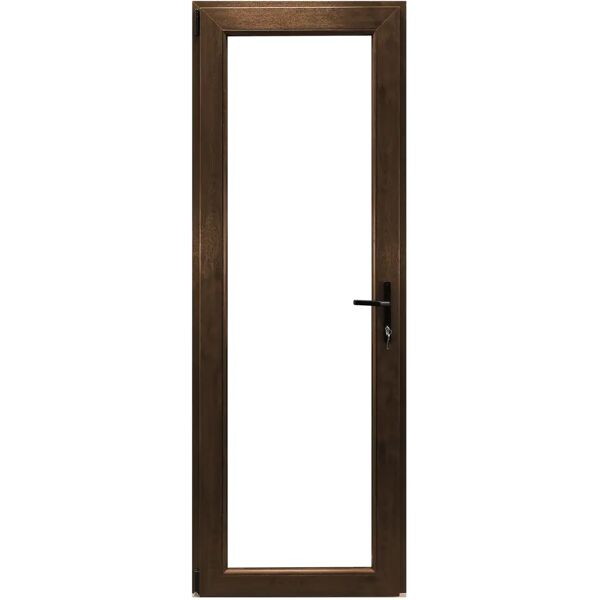 tecnomat porta finestra in pvc noce 1 anta con serratura sinistra 80x220 cm (lxh)