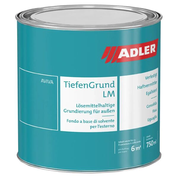 adler_vernici fondo solvente consolidante suoli adler 0,75ml per fondi assorbenti 6-9 m²/l con 1 mano