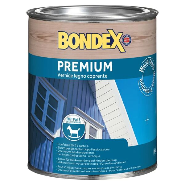 bondex vernice  premium 0,75l nero ebano acqua 0,75 l nero ebano resa 8-10 m²/l pronto uso