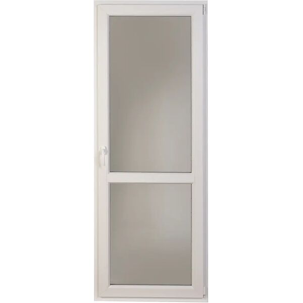 tecnomat porta finestra in pvc bianca   1 anta con serratura   sinistra 80x220 cm (lxh)