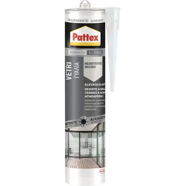 pattex silicone neutro  per vetreria trasparente 280 ml